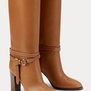 Ralph Lauren Blue Label Camel Heeled Boots